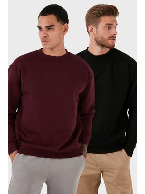 Buratti Regular Fit Bisiklet Yaka Şardonlu 2'li Paket Sweat Erkek Sweat 5905255S2