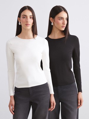 Lc Waikiki Yeni Sezon Bisiklet Yaka Kadın Body 2'li