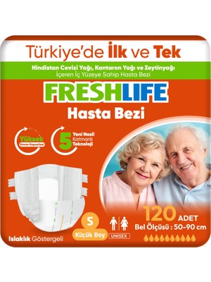 4'lü Freshlife Small Yetişkin Hasta Bezi 30X4 (120 Adet)
