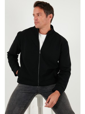 Buratti Pamuklu Regular Fit Dik Yaka Fermuarlı Hırka Erkek Hırka 5901077