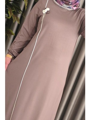 Elmas Tesettür Kadın Tesettür Giyim Büyük Beden Şuğra Çiçekli Elbise