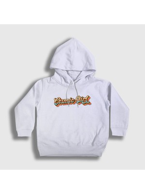 Presmono Unisex Çocuk Beyaz Cosmic Girl Jamiroquai Kapüşonlu Sweatshirt