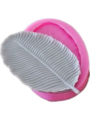 Morlalem Sunumluk Mumluk 23cm Yaprak Silikon Kalıp K-728, Polyester Taş Tozu Alçı Kalıbı