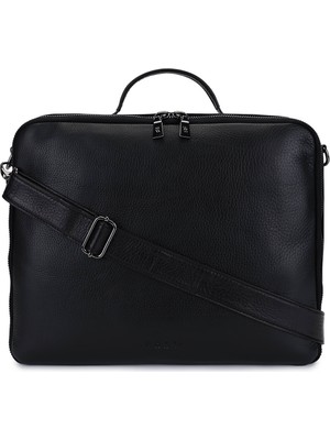 Bruno Rossi Bag Erkek Hakiki Deri Siyah Evrak Çantası 1048 330G Erk Cnt SK25-26 Nero