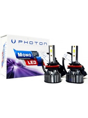 Photon Mono LED Xenon Far Ampulu  12V-24V LED Headlight Şimşek Etkili Xenon LED