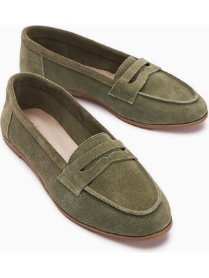 Limoya Solina Hakiki Deri Haki Süet Makosen Ayakkabı Rahat Günlük Loafer