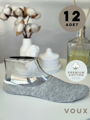 Voux Erkek Gri Babet Çorap 12 'li