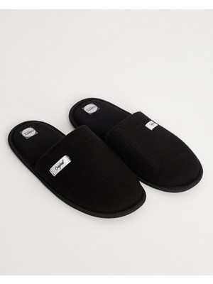 Chirpy Erkek Kışlık Sıcak Tutan Siyah Triko Ev Içi Terlik- Duncan