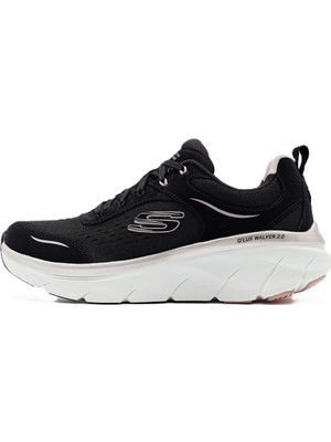 Skechers D'lux Walker 2.0 Gradient Glam Memory Foam Leather Womens Sneaker Hafızalı Taban Hakiki Deri Kadın Günlük Spor Ayakkabı Siyah