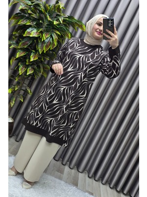 Elmas Tesettür Kadın Tesettür Giyim Büyük Beden Trend Simli Tunik