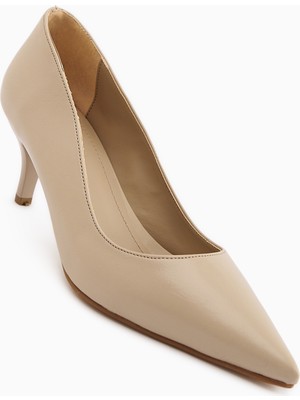 Limoya Flora Bej Stiletto Kadın Topuklu Ayakkabı