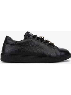 Valmenti Kadın Hakiki Deri Siyah Floter Sneakers & Spor Ayakkabı 1116 31-1 Bn Ayk SK25-26 Sıyah Fltr