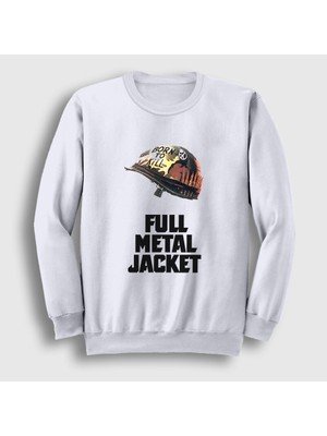 Presmono Unisex Beyaz Film Sinema Full Metal Jacket Sweatshirt