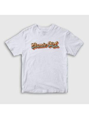 Presmono Unisex Çocuk Beyaz Cosmic Girl Jamiroquai T-Shirt