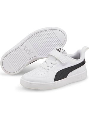 Puma Rickie Ac+ Ps-White-Black Çocuk Ayakkabı-Beyaz