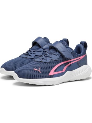 Puma All-Day Active Ac+ Ps Inky Blue-Strawberry Burst Erkek Çocuk Ayakkabı Düz Tabanlı Konforlu