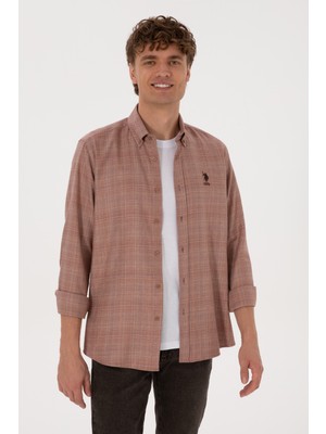 U.s. Polo Assn. Erkek Bakır Gömlek Desenli 50316640-VR182