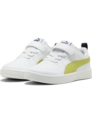 Puma Rickie Ac+ Ps-White-Sea Kelp-New Navy Çocuk Ayakkabı-Beyaz Yeşil