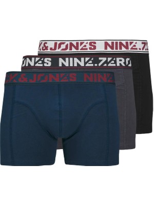 Jack & Jones Jaccolton Erkek 3 Lü Set Laci Gri Siyah Boxer 12282063