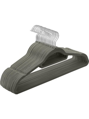 Songmics Kadife Elbise Askısı 20'li Set Kaymaz Küçük Bağlantı Demiri 360° Dönen Kanca 0,6 cm Kalın Y