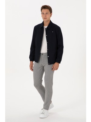 U.S. Polo Assn. Erkek Açık Gri Slim Fit Kanvas / Chino Pantolon 50311981-VR001