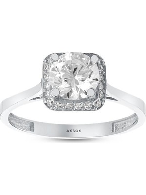 Assos Pırlanta Altın Tektaş Yüzük - 14K