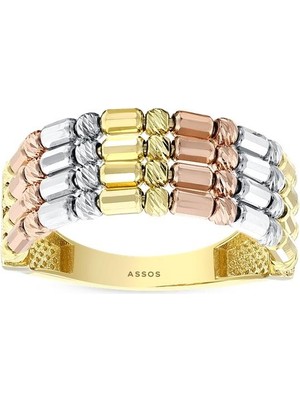 Assos Pırlanta Tasarım Altın Yüzük - 14K