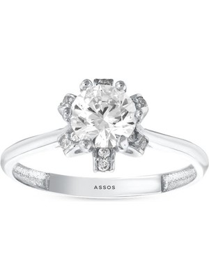 Assos Pırlanta Altın Tektaş Yüzük - 14K
