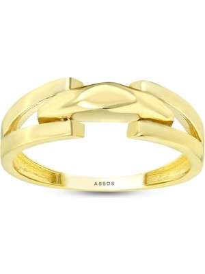 Assos Pırlanta Tasarım Altın Yüzük - 14K