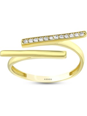 Assos Pırlanta Tasarım Altın Yüzük - 14K