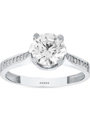 Assos Pırlanta Altın Tektaş Yüzük - 14K