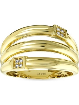 Assos Pırlanta Altın Tasarım Yüzük - 14K