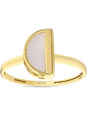 Assos Pırlanta Tasarım Altın Yüzük - 14K