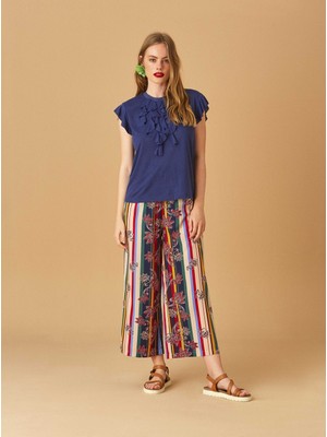 ROMAN Desenli Bol Paça Kadın Pantolon Multi Y1866109_325
