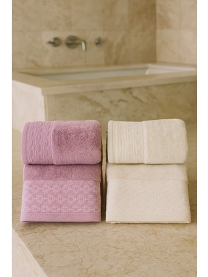 Yüksek Su Emici Microcotton Iplik 2 Adet 50X90 2 Adet 70X140 2 Takım Banyo Havlusu