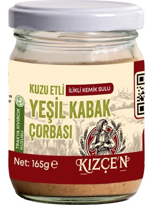 Kızçen Kuzu Etli Ilikli Kemik Sulu Yeşil Kabak Çorbası (165 Gram)