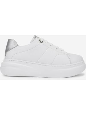 Valmenti Kadın Hakiki Deri Beyaz/lame Sneakers & Spor Ayakkabı 1116 16000 Bn Ayk SK25-26 Beyaz/lame