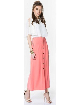 ROMAN Düğme Detaylı Etek Somon Y9915004_020