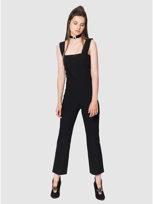 ROMAN Askılı Fermuarlı  Tulum Siyah K1812005_001