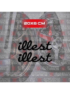 Illest Jdm Sticker Araba Laptop Motosiklet Sticker Yapışkanlı Folyo