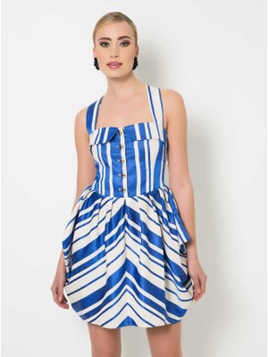 ROMAN Mini Boy Askılı Elbise Saks Y1521016_021