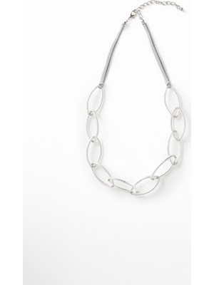 ROMAN Gümüş Oval Zincir Kadın Kolye Standart Renk K2086161_089