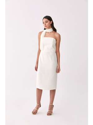 ROMAN Tül Detaylı Abiye Elbise Kemik Y2011520_019