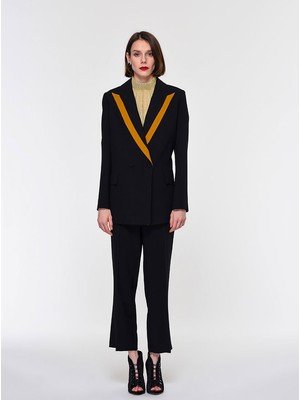 ROMAN Yaka Detaylı Cepli  Ceket Siyah K1916006_001