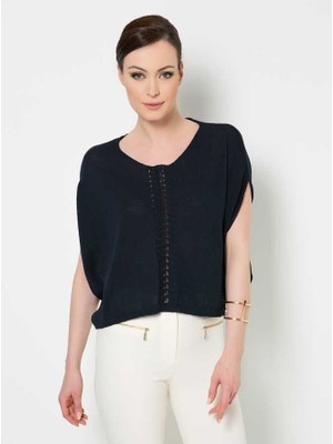 ROMAN Sırt Dekolteli Triko  Mavi Y1572001_036