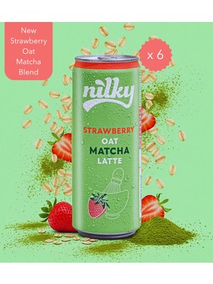 Nilky Yulaf Sütlü Çilekli Matcha Latte 6lı Paket