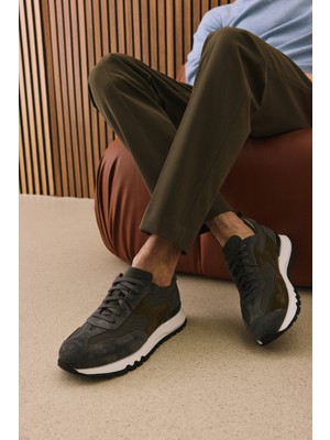 Ziya, Erkek Hakiki Deri Sneaker 153983Z2600 Gri