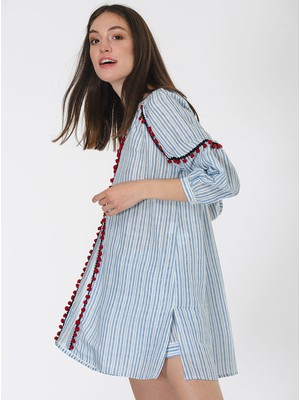 ROMAN Çizgili Kadın Tunik Standart Renk Y1967129_089