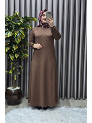 Elmas Tesettür Kadın Tesettür Giyim Büyük Beden Şeyda Elbise