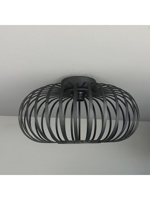 Bamyum Este Siyah Plafonyer Avize Iç Mekan Aydınlatma Dekoratif Mutfak Hol Cafe Ofis